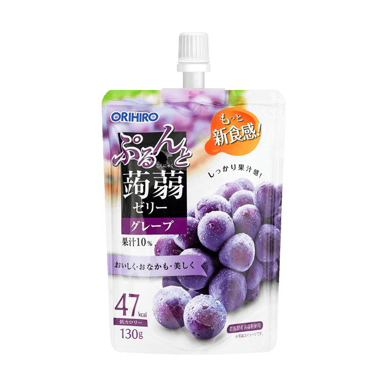ORIHIRO Konjac Jelly Grape Flavor 130g 葡萄味 蒟蒻 吸吸果冻